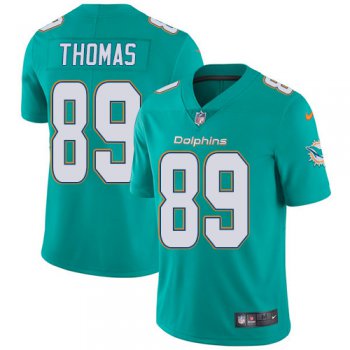 Nike Miami Dolphins #89 Julius Thomas Aqua Green Team Color Men's Stitched NFL Vapor Untouchable Limited Jersey