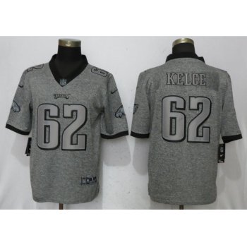 Nike Philadelphia Eagles #62 Jason Kelce Gray Gridiron Gray Vapor Untouchable Limited Jersey