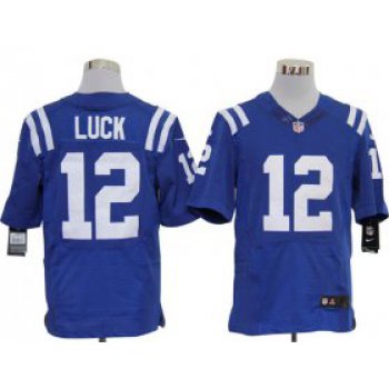 Size 60 4XL-Andrew Luck Indianapolis Colts #12 Blue Stitched Nike Elite NFL Jerseys