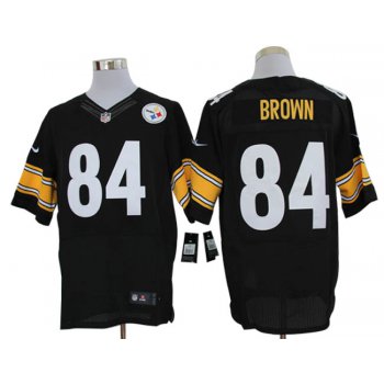 Size 60 4XL-Antonio Brown Pittsburgh Steelers #84 Black Stitched Nike Elite NFL Jerseys
