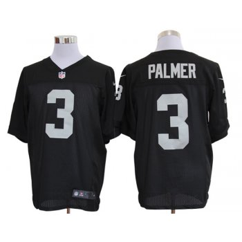 Size 60 4XL-Carson Palmer Oakland Raiders #3 Black Stitched Nike Elite NFL Jerseys