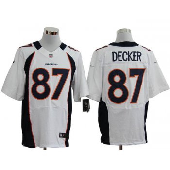 Size 60 4XL-Eric Decker Denver Broncos #87 White Stitched Nike Elite NFL Jerseys