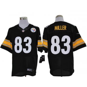 Size 60 4XL-Heath Miller Pittsburgh Steelers #83 Black Stitched Nike Elite NFL Jerseys
