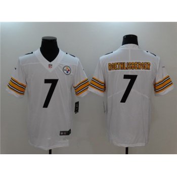 Men's Pittsburgh Steelers #7 Ben Roethlisberger White 2017 Vapor Untouchable Stitched NFL Nike Limited Jersey