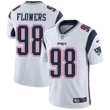 Nike New England Patriots #98 Trey Flowers White Men's Stitched NFL Vapor Untouchable Limited Jersey