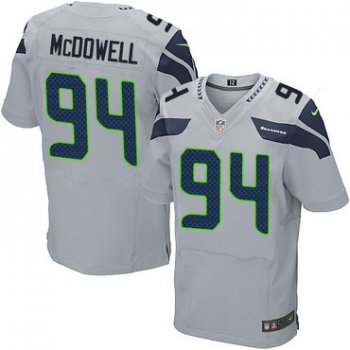 Nike Seattle Seahawks #94 Malik McDowell Grey Alternate Men's Stitched NFL Elite Jersey