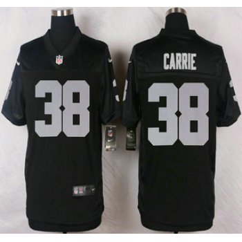 Oakland Raiders #38 T.J. Carrie Nike Black Elite Jersey