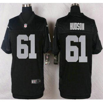 Oakland Raiders #61 Rodney Hudson Nike Black Elite Jersey