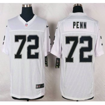 Oakland Raiders #72 Donald Penn Nike White Elite Jersey
