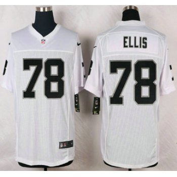 Oakland Raiders #78 Justin Ellis Nike White Elite Jersey