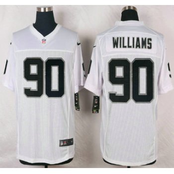 Oakland Raiders #90 Dan Williams Nike White Elite Jersey