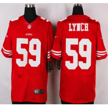 San Francisco 49ers #59 Aaron Lynch Nike Red Elite Jersey