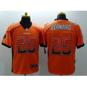 Men's Cincinnati Bengals #25 Giovani Bernard Nike Drift Fashion Orange Elite Jersey