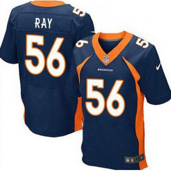 Men's Denver Broncos #56 Shane Ray 2013 Nike Navy Blue Elite Jersey