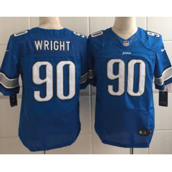 Men's Detroit Lions #90 Gabe Wright Nike Light Blue Elite Jersey
