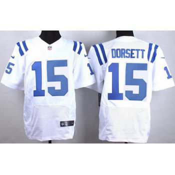 Men's Indianapolis Colts #15 Phillip Dorsett Nike White Elite Jersey