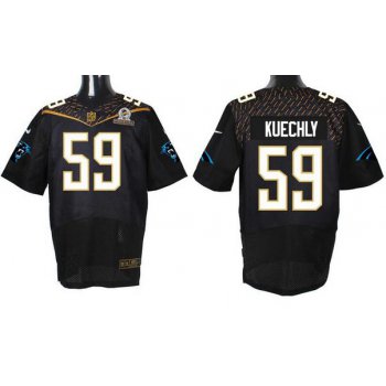 Men's Carolina Panthers #59 Luke Kuechly Black 2016 Pro Bowl Nike Elite Jersey