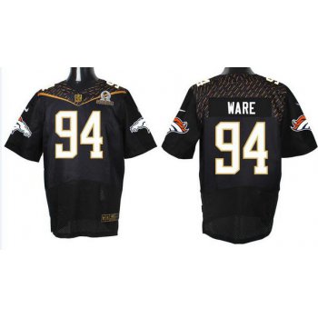 Men's Denver Broncos #94 DeMarcus Ware Black 2016 Pro Bowl Nike Elite Jersey