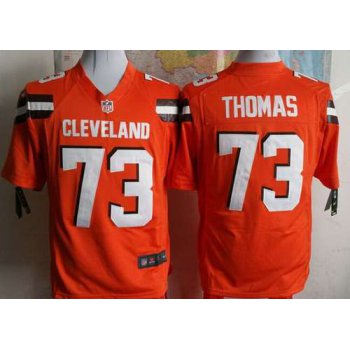 Nike Cleveland Browns #73 Joe Thomas 2015 Orange Game Jersey