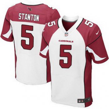 Men's Arizona Cardinals #5 Drew Stanton White Road NFL Nike Elite Jersey