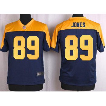 Men's Green Bay Packers #89 James Jones Navy BlueGold Alternate NFL Nike Elite Jersey
