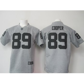Men's Oakland Raiders #89 Amari Cooper Nike Gray Gridiron 2015 NFL Gray Limited Jersey