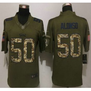 Men's Philadelphia Eagles #50 Kiko Alonso Green Salute to Service 2015 NFL Nike Limited Jersey