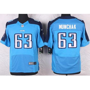 Men's Tennessee Titans #63 Mike Munchak Light Blue Retired Player NFL Nike Elite Jersey