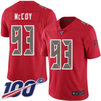 Nike Buccaneers #93 Gerald McCoy Red Men's Stitched NFL Limited Rush 100th Season Jersey
