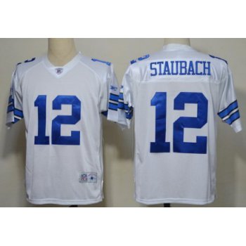 Dallas Cowboys #12 Roger Staubach White Legend Jersey