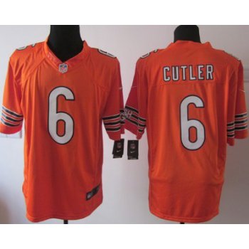 Nike Chicago Bears #6 Jay Cutler Orange Limited Jersey