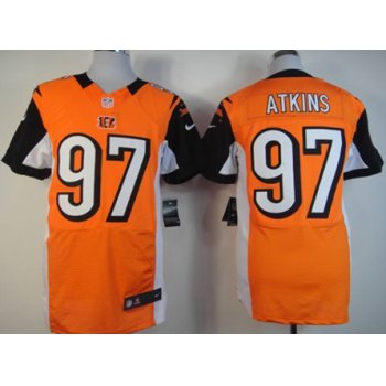 Nike Cincinnati Bengals #97 Geno Atkins Orange Elite Jersey