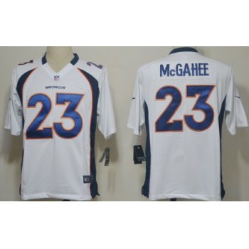 Nike Denver Broncos #23 Willis McGahee White Game Jersey