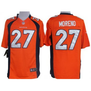 Nike Denver Broncos #27 Knowshon Moreno Orange Limited Jersey