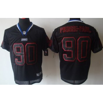 Nike New York Giants #90 Jason Pierre-Paul Lights Out Black Elite Jersey