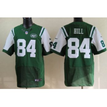 Nike New York Jets #84 Stephen Hill Green Elite Jersey