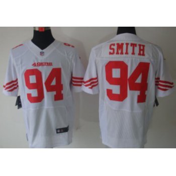 Nike San Francisco 49ers #94 Justin Smith White Elite Jersey