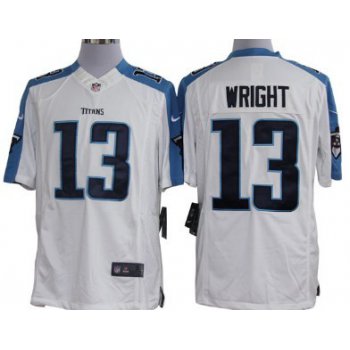 Nike Tennessee Titans #13 Kendall Wright White Limited Jersey