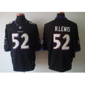 Nike Baltimore Ravens #52 Ray Lewis Black Limited Jersey
