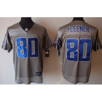 Nike Indianapolis Colts #80 Coby Fleener Gray Shadow Elite Jersey