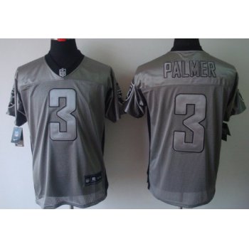 Nike Oakland Raiders #3 Carson Palmer Gray Shadow Elite Jersey