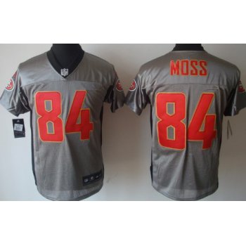 Nike San Francisco 49ers #84 Randy Moss Gray Shadow Elite Jersey