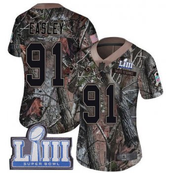 #91 Limited Dominique Easley Camo Nike NFL Women's Jersey Los Angeles Rams Rush Realtree Super Bowl LIII Bound