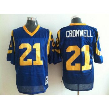 St. Louis Rams #21 Nolan Cromwell Light Blue Throwback Jersey