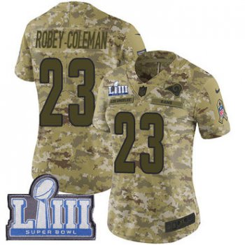 #23 Limited Nickell Robey-Coleman Camo Nike NFL Women's Jersey Los Angeles Rams 2018 Salute to Service Super Bowl LIII Bound