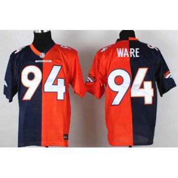 Nike Denver Broncos #94 DeMarcus Ware Blue/Orange Two Tone Elite Jersey