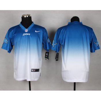 Nike Detroit Lions Blank Light Blue/White Fadeaway Elite Jersey