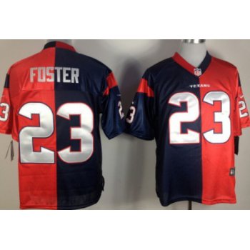 Nike Houston Texans #23 Arian Foster Blue/Red Two Tone Elite Jersey