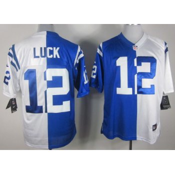 Nike Indianapolis Colts #12 Andrew Luck Blue/White Two Tone Elite Jersey