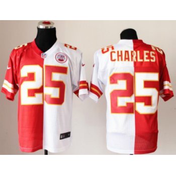 Nike Kansas City Chiefs #25 Jamaal Charles Red/White Two Tone Elite Jersey